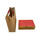 Custom Logo Luxury Bamboo Printing Paper Book Shaped Rigid Cardboard Tea Gift Box Packaging With Bag