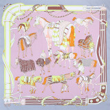 Western Racecourse Blue Fall Winter New Silk Scarf Women Twill Silk Gift Scarf Big Square Scarf