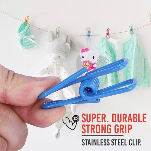 Wholesale Personalized Metal Stainless Steel Utility Pack Coated Colorful Assorted Chip Bag Clips