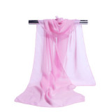 High Quality Chiffon Scarf Women Silk Scarves Chiffon Thin Shawls And Wraps Pure Color Hijab Stoles
