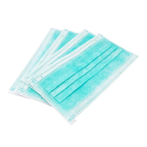 high quality Medical Supply 3 PLY Disposable Earloop face mask face surgical mask green color