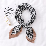 Custom Folds Small Silk Scarf Ladies Wild Decorative Winter Square Scarf Wrinkle Wholesale Neckerchief Scarf
