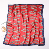 Ladies simple Explosive style silk scarf women's big square ladies scarf hijab gift silk scarf factory wholesale custom