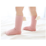 Baby Girls Knee High Socks Angel wing Summer Autumn Cotton Socks Solid Candy Color Kids Toddler Short Socks For Children