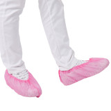 Custom Disposable foot Cover waterproof  Pink PP non-slip Disposable Shoe Cover