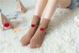 2021 Cartoon Socks Coral Fleece Socks For The Elderly Christmas Socks Elk In Tube Floor Warm Christmas