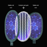 Intelligent light control electric mosquito killer rechargeable mosquito racket fly mosquito swatter