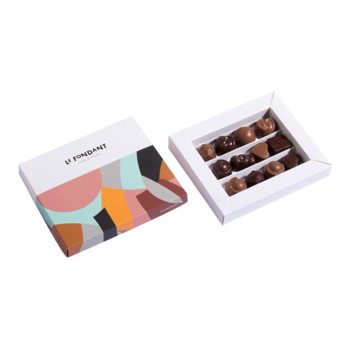 Custom Logo Food Grade Cajas Para Brownie Premium Paper Chocolate Macaron Brownie Boxes With Insert
