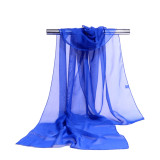 High Quality Chiffon Scarf Women Silk Scarves Chiffon Thin Shawls And Wraps Pure Color Hijab Stoles
