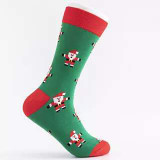 New Colorful Christmas Day Socks Medium Tube Large Size Breathable Cotton Socks Gift Christmas Casual Trend Male Socks