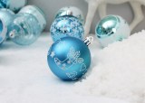 Christmas Ball Ornaments Arrival Plastic New for Xmas and Home Decoration 6cm Light Blue+lake Blue SY XMAS Round PVC Box 20ctns