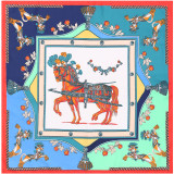 Twill Silk 70cm Spring Festival Horse Ladies Decoration Tied Bag Small Ribbon Square Satin Scarf