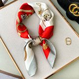 Spring And Autumn Lady Luxury Travel Shawl New Style Printed Large Square Beach Silk Head Scarf