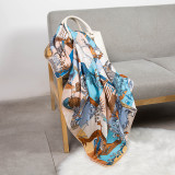 OEM Custom Print Fashion Lady Twill 90cm Square 100% Pure Silk Scarves