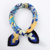 Fashion Kerchief Silk Satin Neck Scarf For Women Print Hijab Scarfs Female 90*90cm Square Shawls Wraps Scarves For Lady