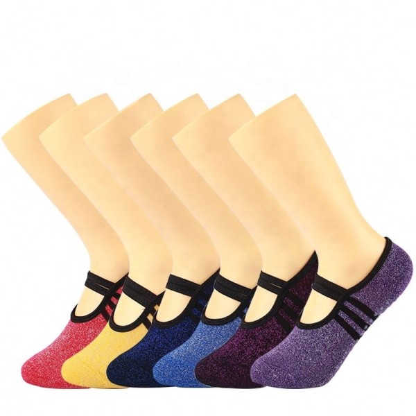 Wholesale Non Slip Yoga Socks for Women, Anti-Skid Pilates, Barre, Bikram Fitness Socks with Grips