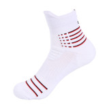 Custom Outdoor Sports Cotton Socks Non Slip Shock Absorption Men's Sports Socks Men Basketball Football Running Socks Breathable