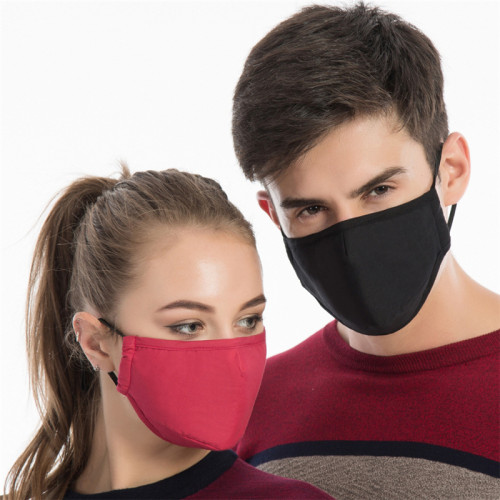 Wholesale Cotton Black Mouth Face Maskes Anti Dust PM2.5 Mouth Maskes Activated Carbon Filter Maskes Fabric Reusable