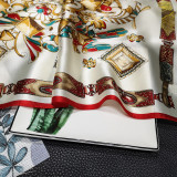 High Quality 100% Silk Feeling Custom Design Digital Printing 53x53 Cm Silk Scarf Square Scarf