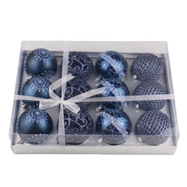 Factory Original Design 6cm Shiny painted decorative  plastic Christmas ball for Christmas tree