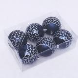 8cm dark blue painted christmas  plastic ball for Hanging tree decoration