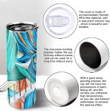 20oz Skinny White Straight Sublimation Blanks Stainless Steel Tumblers With Metal Straws