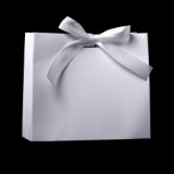 Bowknot decorative color paper bag custom logo square gift paper bag