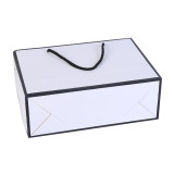 White shopping bags luxury clothes box packaging clothing carton packaging