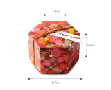 Custom Logo Lid And Bottom Paper Cardboard Chocolate Cosmetic Hexagon Gift Box Packaging