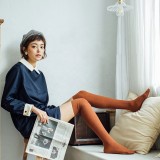 Wholesale Japanese Girl Colorful Velvet Over Knee High Quality Warm Cotton Socks