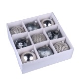 9PCS/8CM Hand painted Christmas Balls In Set Decorations for Xmas Party Wedding/Holiday Decorative
