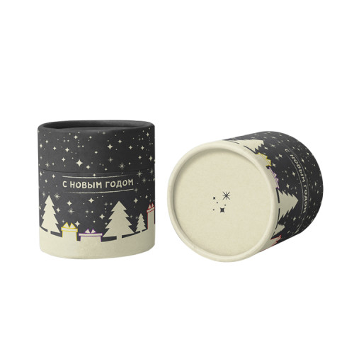 Custom Logo Printing Eco Friendly Paper Cylinder Gift Tube Empty Small Cute Round Cardboard Gift Boxes With Lid