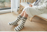 Autumn and Winter Home Floor Socks Female Adult Wool Socks Plus Velvet Thick Warm Sleep Socks