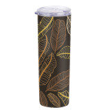 Custom Portable Stainless Steel Metal Double Wall Drinking Straight Beverage Bottle Skinny Tumbler Travel Mug With Straw