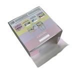 FUll colorful printing design silver edge metallic logo pink color card window cookiefood box
