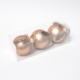 Wholesale  6cm  coral red 12pcs in one pvc tube Plastic Christmas Ball