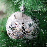 Silver Christmas painted ball