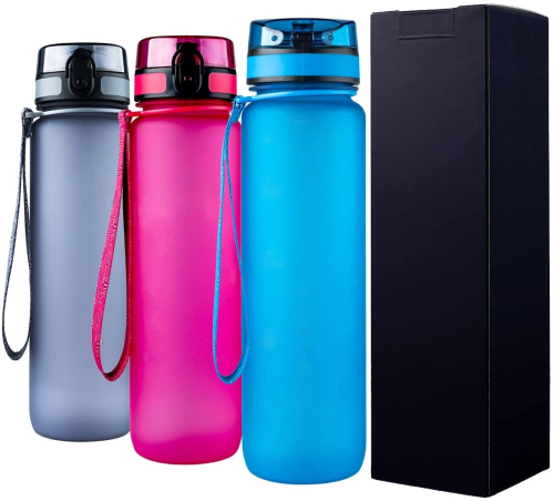 32oz Motivational Time Maker Leakproof BPA Free Plastic Tritan Reusble Flip Top Water Bottle For Sports