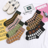 Autumn and Winter New Socks Female High Tube Korean Style Ladies Cotton British Style High Tube Socks Japanese Cotton Socks