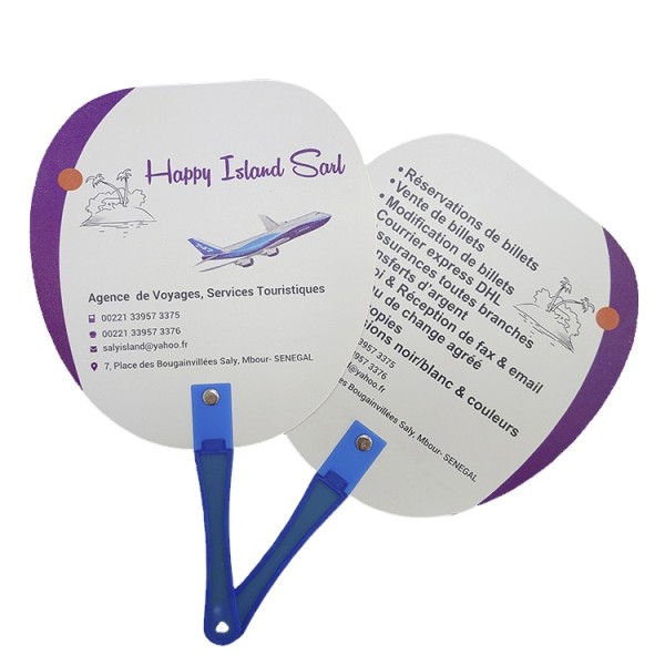 New arrival wedding gift hand fan portable personalized paper fan mini summer plastic hand fan