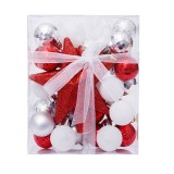 30pcs Christmas Balls 3cm Shatterproof Hanging Xmas Tree Ornaments Wedding Party Home Decoration