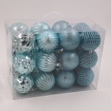 7cm red gold color mixed plastic christmas ball
