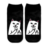 Factory Custom 360 Degree Seamless Unisex Colorful Sock 3d Digital Animal Cat Cartoon Tube Printed Socks