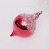 2021 new arrive 12.5*8cm shiny  watermelon red  fat radish with diamond and beads decorated for christmas decoration