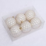 6pcs/8cm Christmas Balls Shatterproof Hanging Xmas Tree Ornaments Decoration
