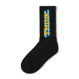 Custom Letter Design White Black Woman Custom Quick Dry Wholesale Unisex Sport Socks