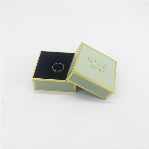 LUxury gold shiny wedding gift jewelry ring packing box ,jewelry shipping box with foam