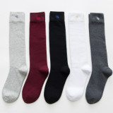 Fashion Japanese Girl Long Clover Embroidery Thermal Compression Knee Cotton Socks