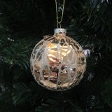 Wholesale Delicate Gold Hanging Glass Ball with Hand Painted