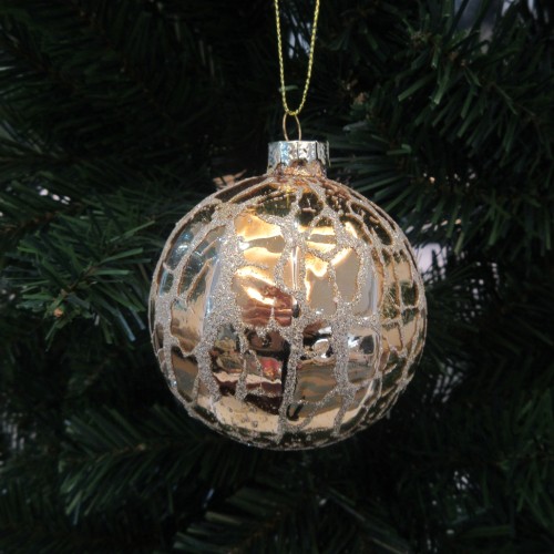 Wholesale Delicate Gold Hanging Glass Ball with Hand Painted